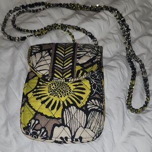 Vera Bradley Black and Yellow Floral Crossbody